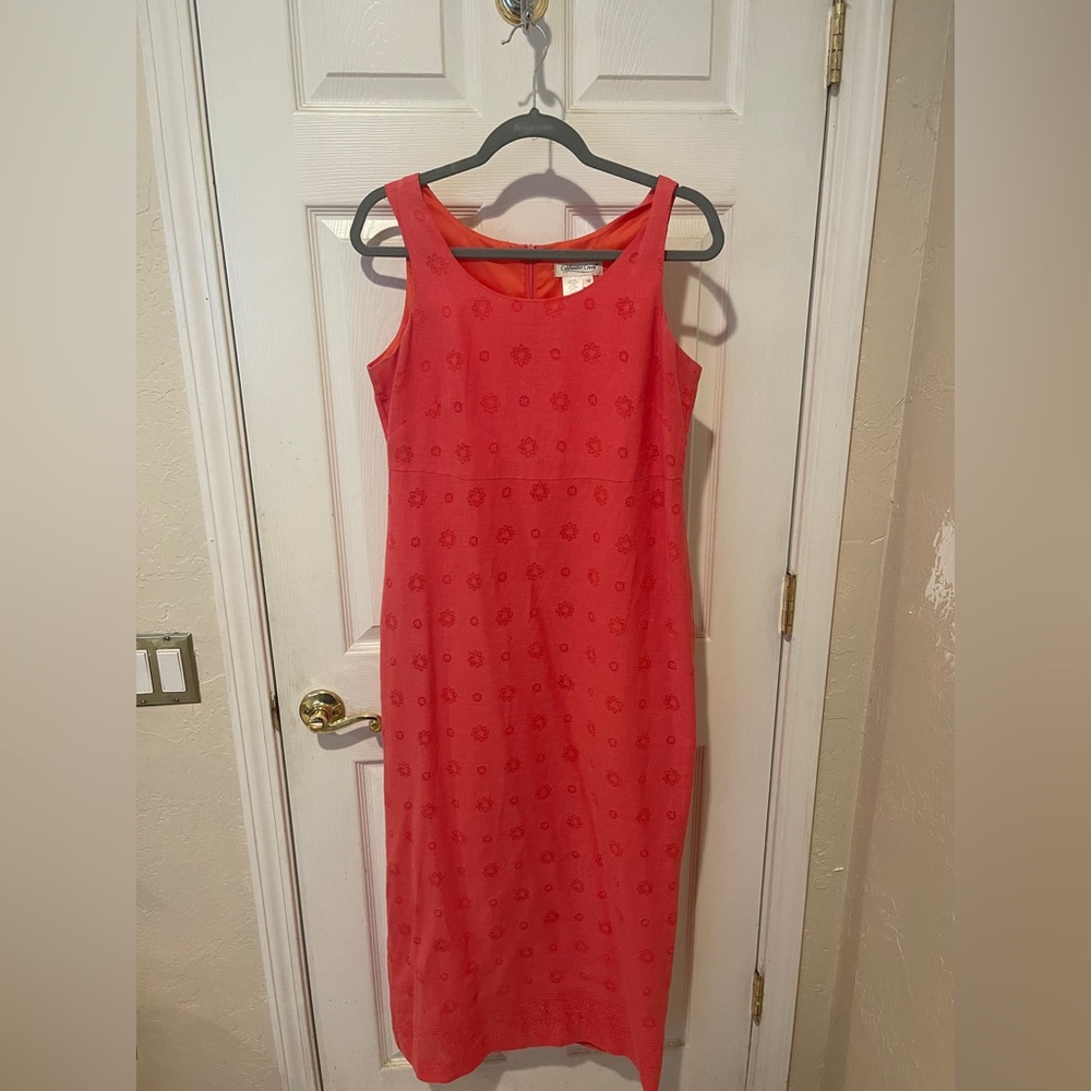 Coldwater Creek Vibrant Red Midi Dress